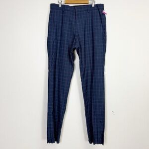 NEW Hugo Boss Dress Pants Mens 36 S Navy Blue Wool Unhemmed NWOT
